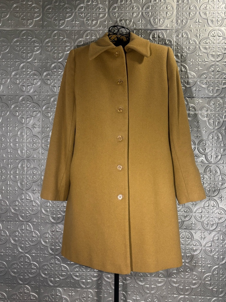 Levine Classics Vintage 100% Wool Long Coat Jacket Designer Luxury 80s Warm